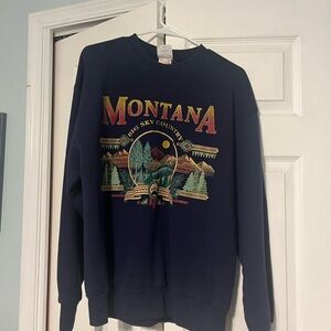 Montana Big Sky Country Navy Sweater